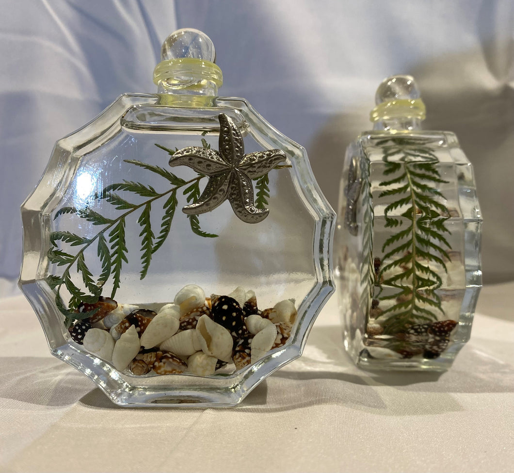 Sunburst Glass Seashell Oil Candle
