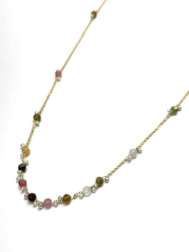 Little Rondelle Necklace With Tourmaline