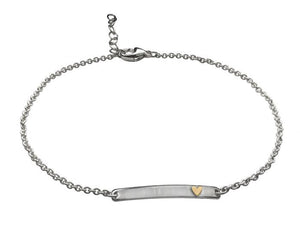Anklet, 14K Heart