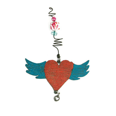 Heart Wings Mobile Garden Spring Western
