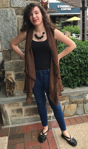 Chocolate Mesh Boucle Vest