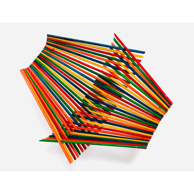 Folding Bamboo Chopstick Basket Rainbow