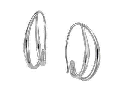Duo Hoop Earring Sterling Silver