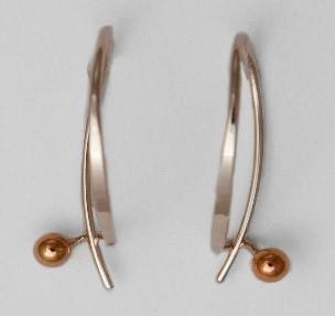 Sterling Earrings With 14K 3MM Ball French Back