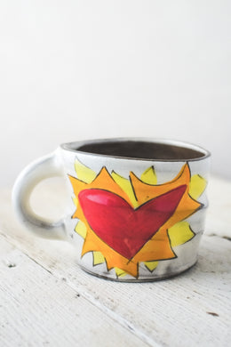 Flaming Heart Mug