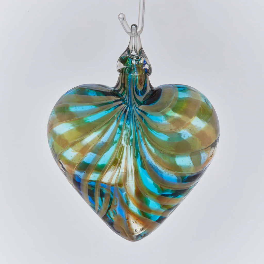 Marina Blue Heart Ornament