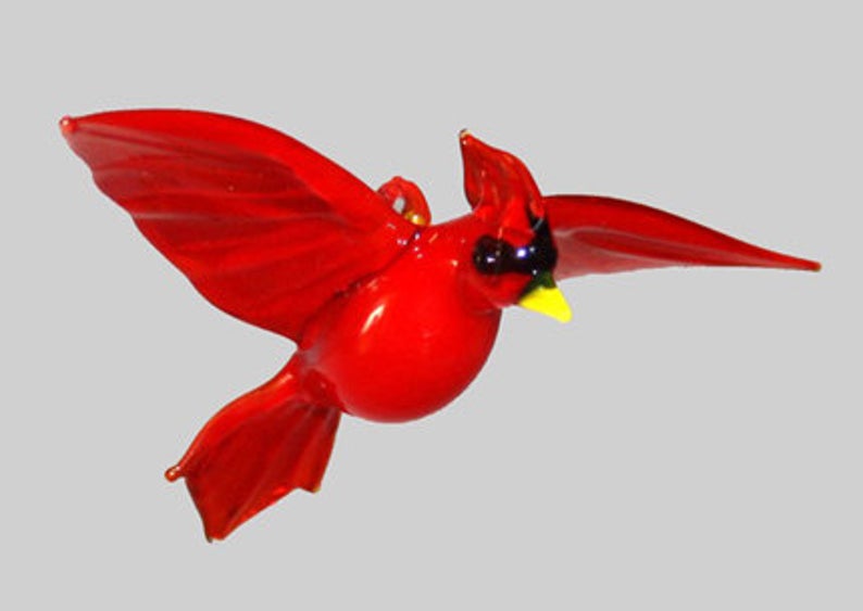 Glass Cardinal Ornament