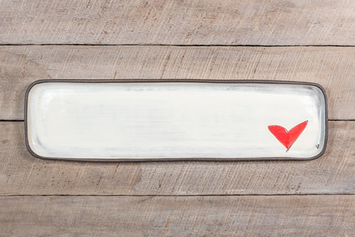 Long Rec Platter Love-heart