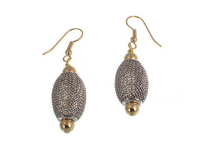 Oval Mesh Bead Earrings