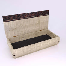 Load image into Gallery viewer, Curly Maple Box With Curly Maple and Wenge Lid