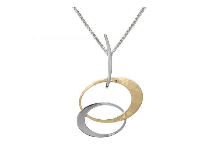 Entwined Elegance Pendant Silver With 14K Gold Overlay