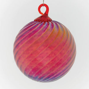 Red Optic Twist Ornament