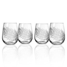 Load image into Gallery viewer, Stemless Peacock Wine Glass
