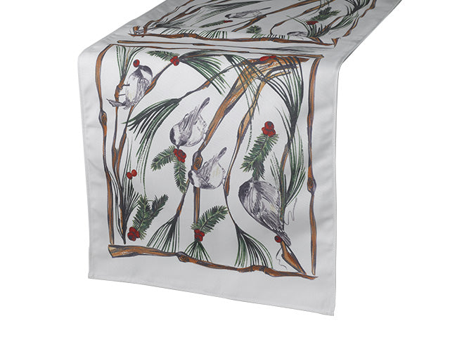 Table Runner, Chickadees 88 X 16