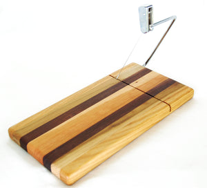 Cutting Board With Built in Wire Cheese Slicer