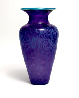 Purple Vase With Teal Spots