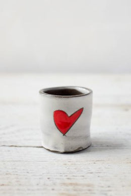 Shot Glass or Bud Vase With A Heart
