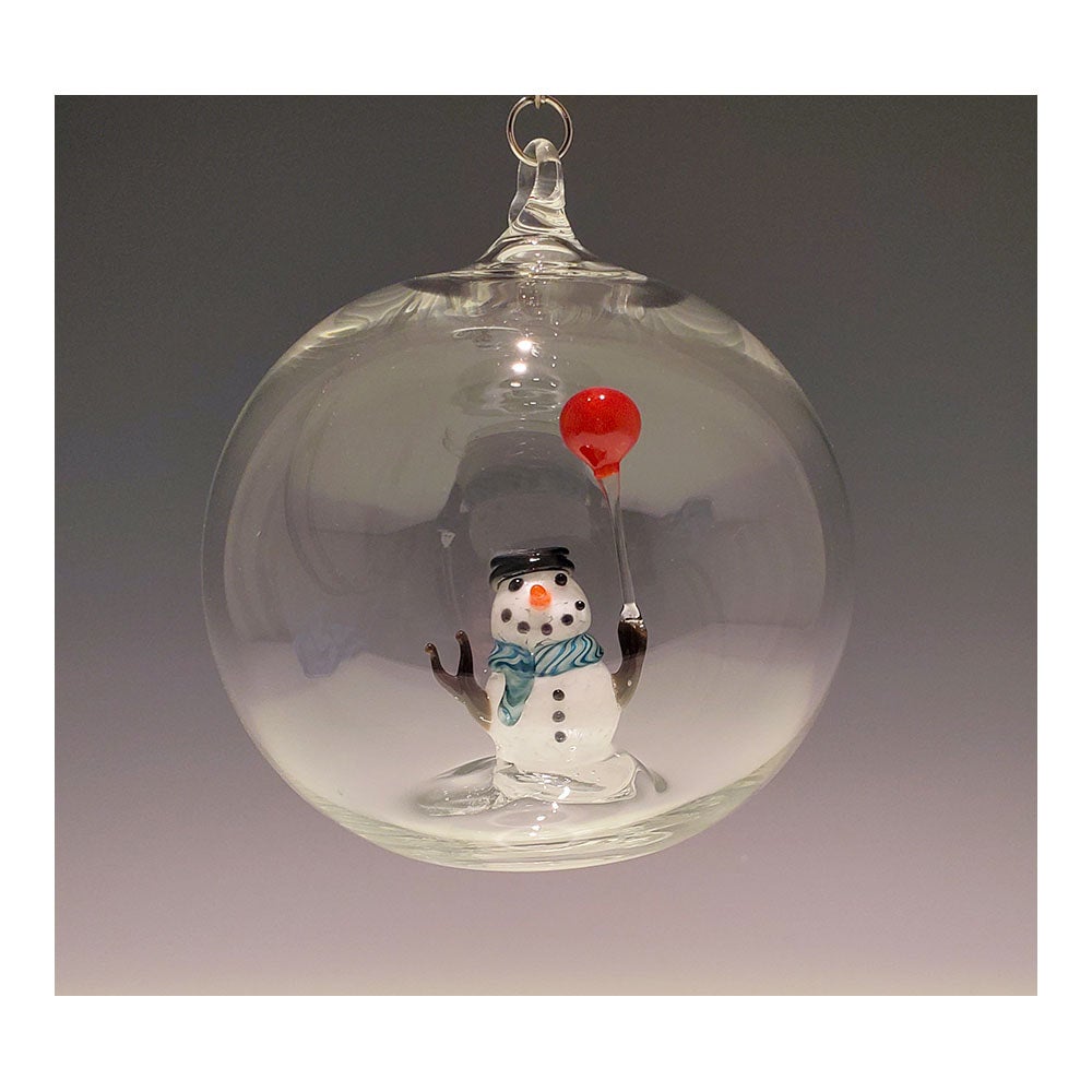 Orn, Snowman w/Balloon Personlity Bubble