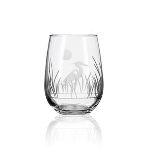 Stemless Heron Wine Goblet