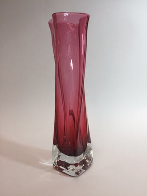 Med Twist Vase, Ruby