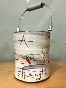 Bucket of Strength Ceramic Vase
